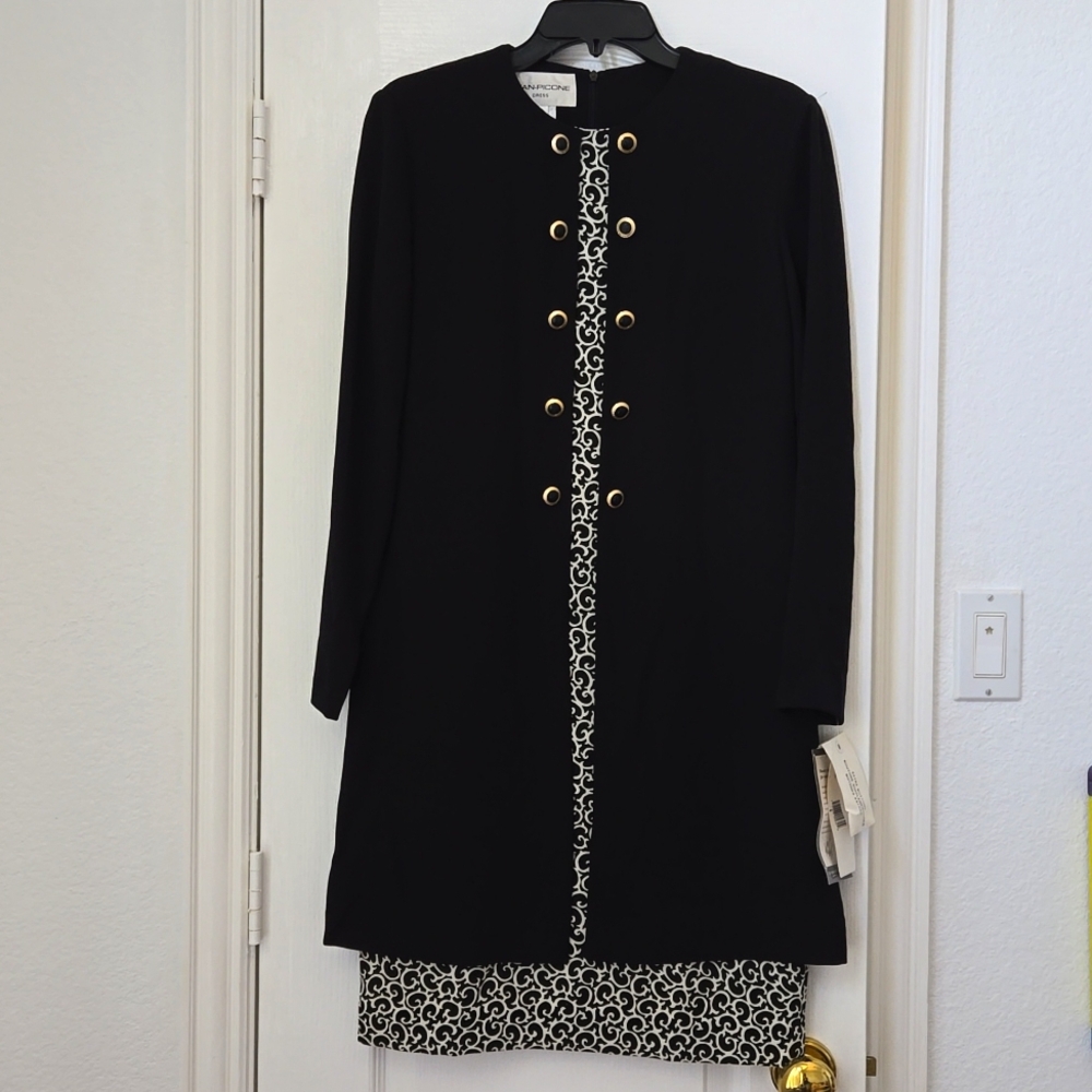 Evan Picone vintage black dress - size 4 - NWT